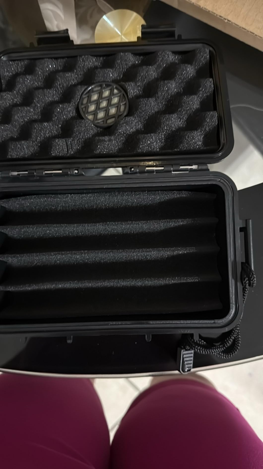 Cigar Humidor, ClGCRAFT Travel Cigar Humidor Box - Portable Cigar Case with Humidifier Disc, Waterproof, Essential Airtight Travel Humidor Kit for Cigar Aficionados (Holds up to 4 Cigars) customer photo 1