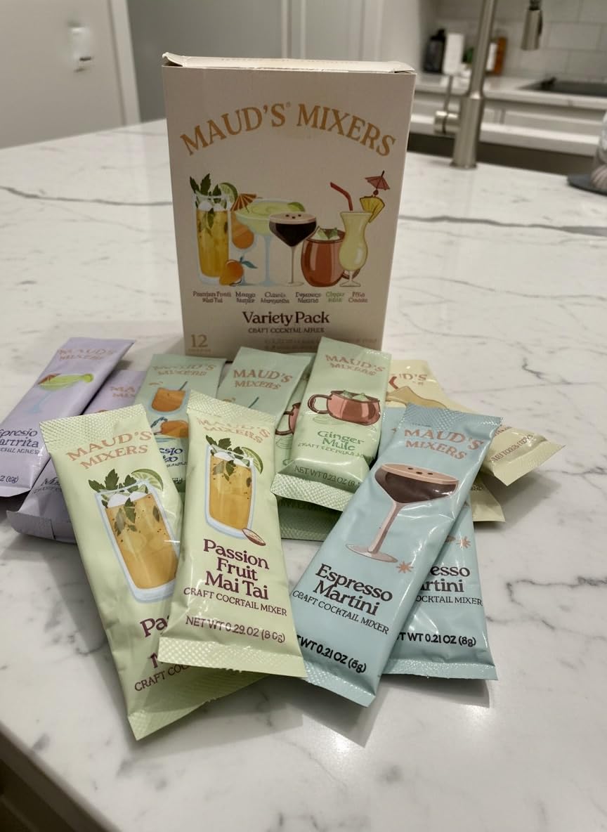 Maud's Mixers Variety Pack Cocktail Mix, 12 ct, Mocktail Non-Alcoholic Drinks - Made with Real Agave - Low Calorie, Low Sugar, Easy to Mix customer photo 2