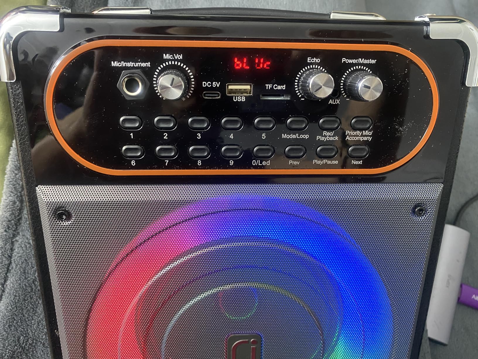 HWWR Karaoke Machine with 2 Wireless 0-Delay Microphones for Adults, Portable Bluetooth 5.3 Speaker with Echo Adjustment and Powerful Sound, Supports TWS/TV/Guitar for Family Party, Backyard BBQ (2 Mics) customer photo 1
