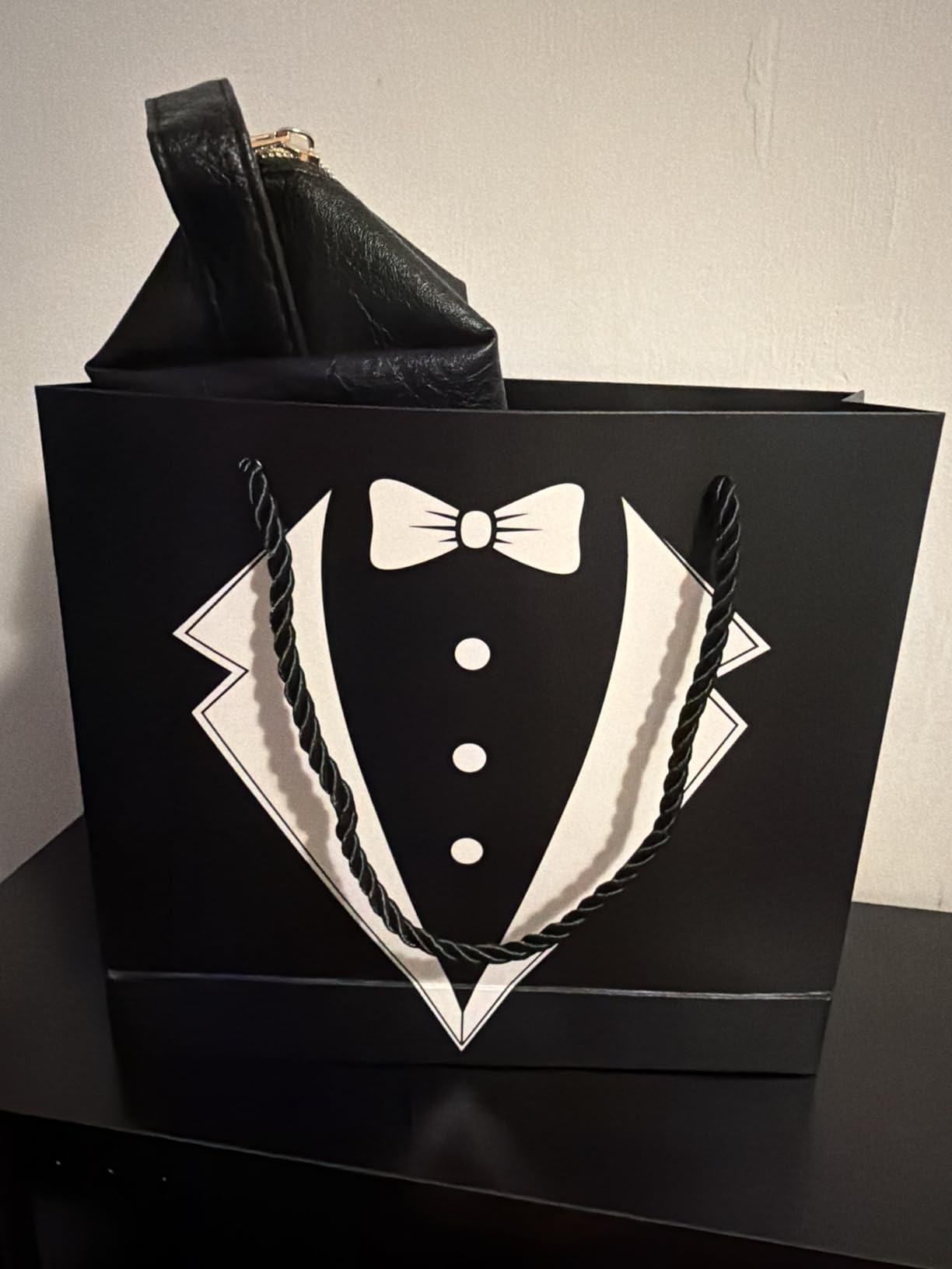 50Pcs Groomsmen Gifts Groomsmen Proposal Box with Flasks Sunglasses PU Leather Toiletry Bag Bottle Opener for Wedding Groomsman Best Man Gift (Brown) customer photo 1