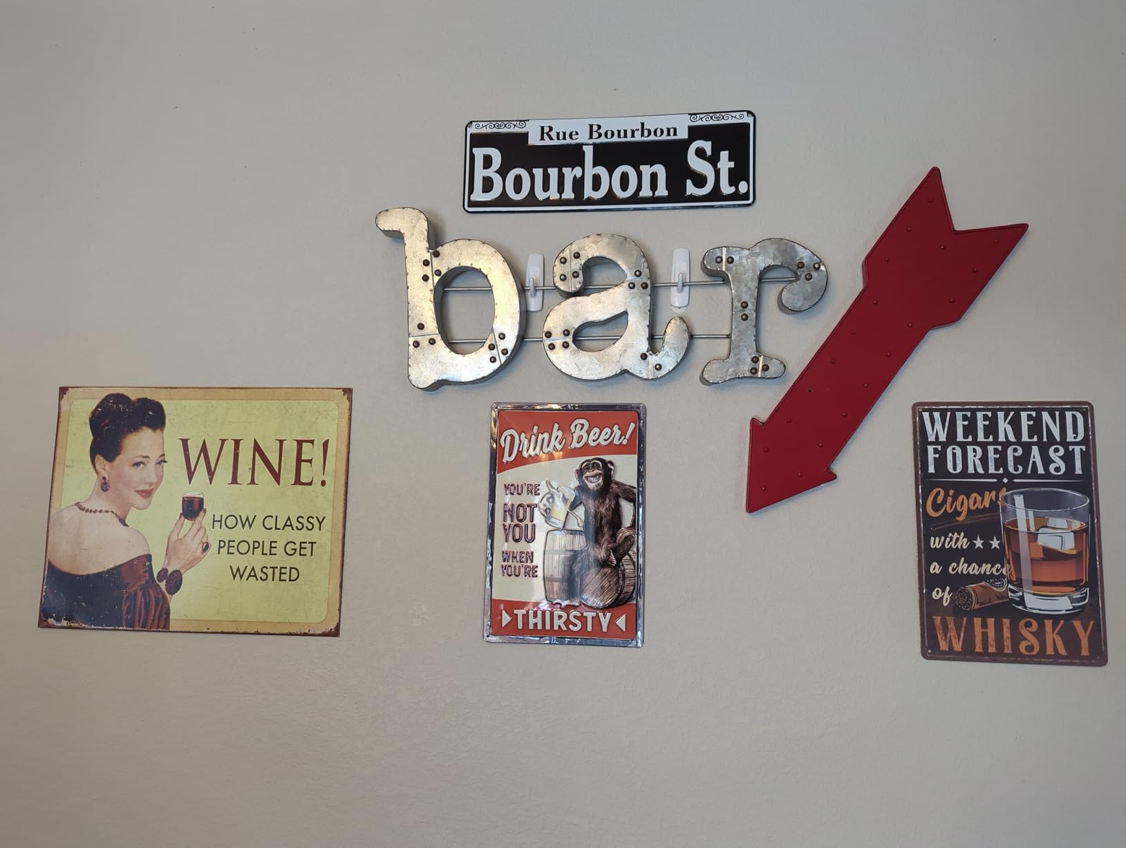 Entrance To Speakeasy Bar Metal Tin Sign Vintage Wall Art Poster for Bar Cafe Man Cave Garage Home Wall Decor 7.9 x 11.9 Inch customer photo 1