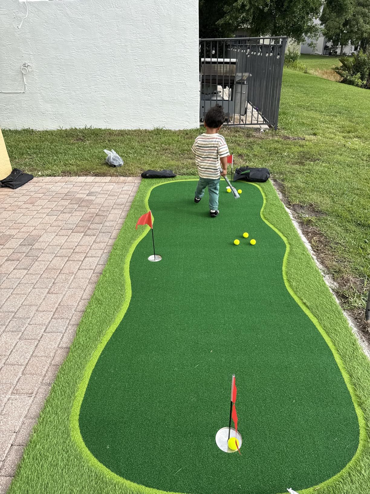 Golf Putting Green/Mat-Golf Training Mat- Professional Golf Practice Mat- Green Long Challenging Putter for Indoor/Outdoor customer photo 1