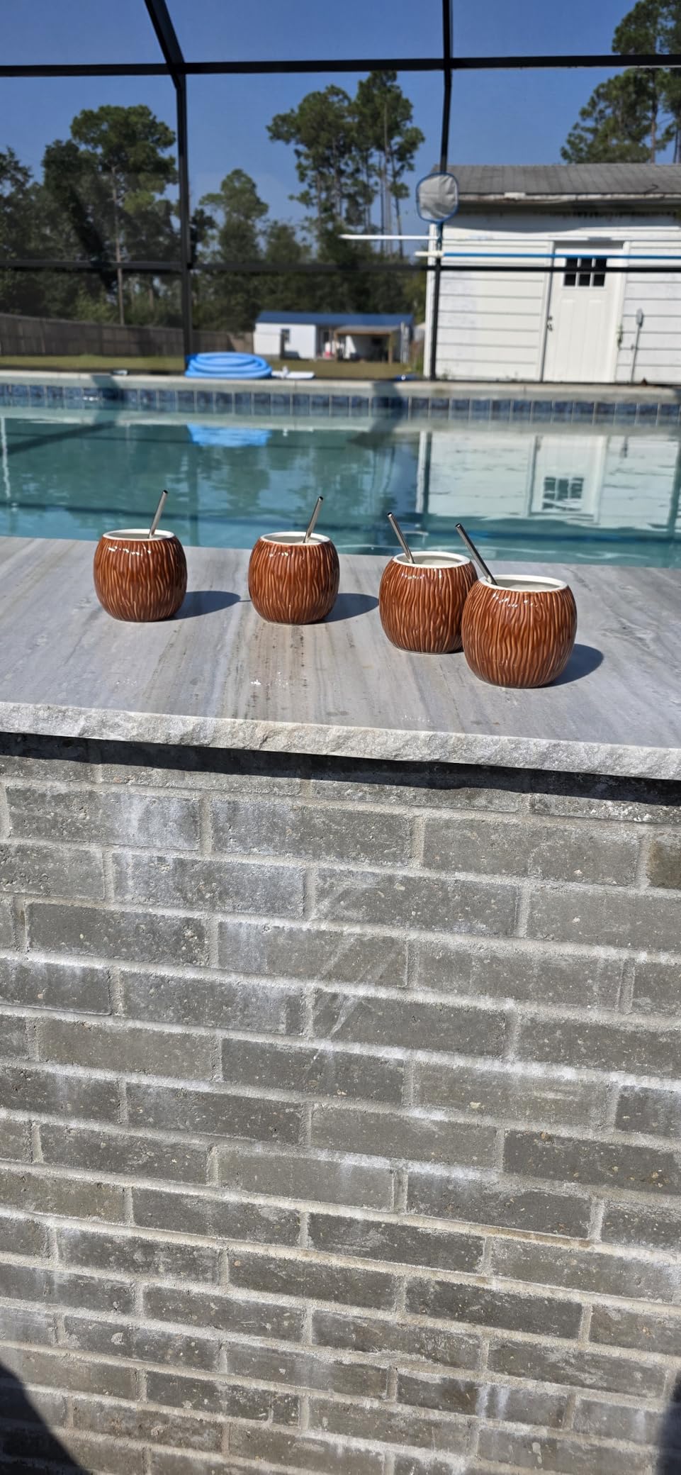 ZENFUN 4 Pack Ceramic Tiki Mugs, 17 oz Coconut Mug, Hawaiian Party Mugs, Cocktail Glasses for Gifts, Tiki Drinking Cups for Mai Tai, Pina Colada, Tiki Bar Professional Barware customer photo 1