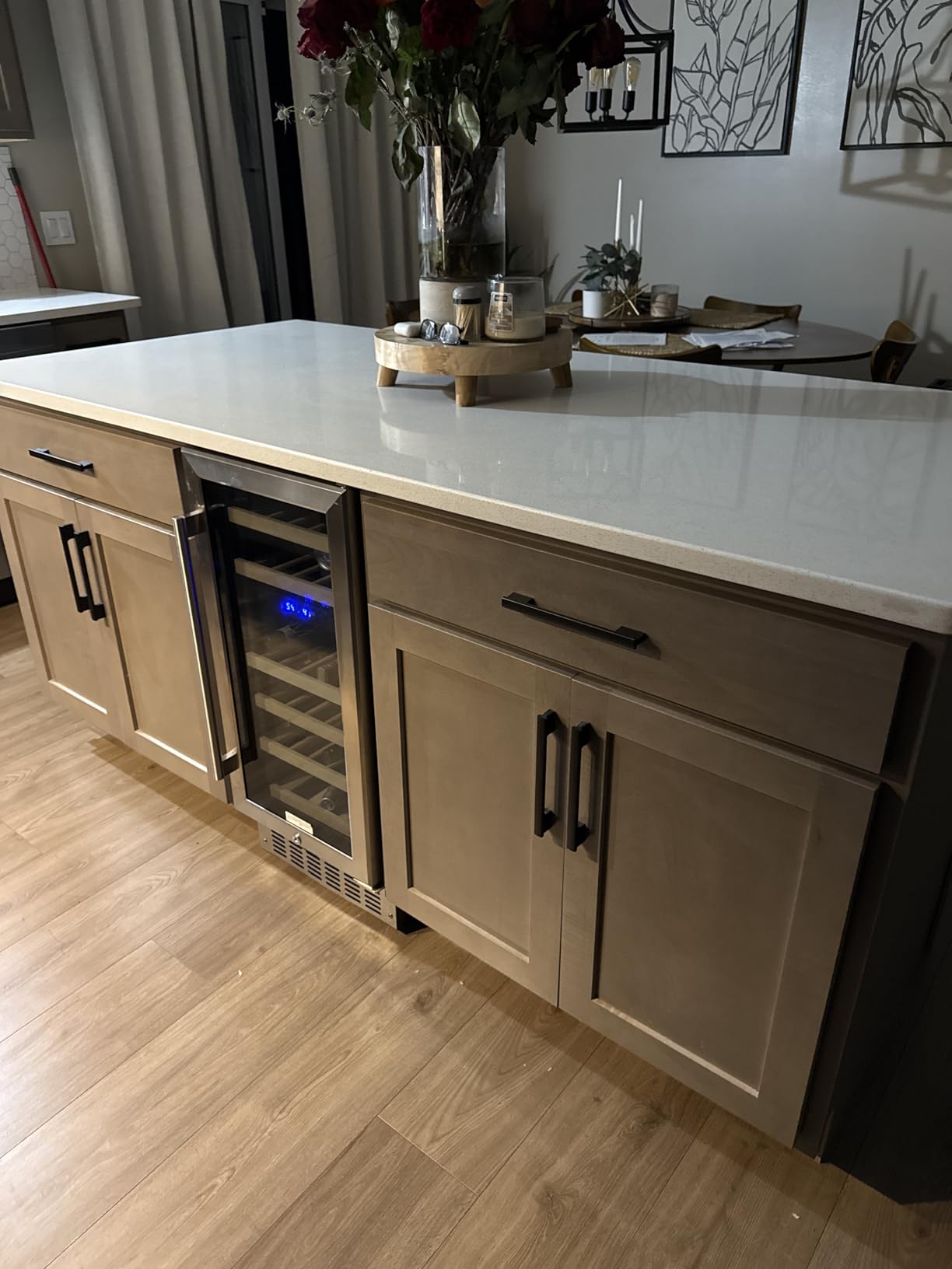 Antarctic Star 15 Inch Wine Cooler Refrigerator Under Counter (41-68F) - 28 Bottles Built-in Dual Zone & Freestanding Wine Refrigerator with Stainless Steel & Double-Layer Tempered Glass Door customer photo 1