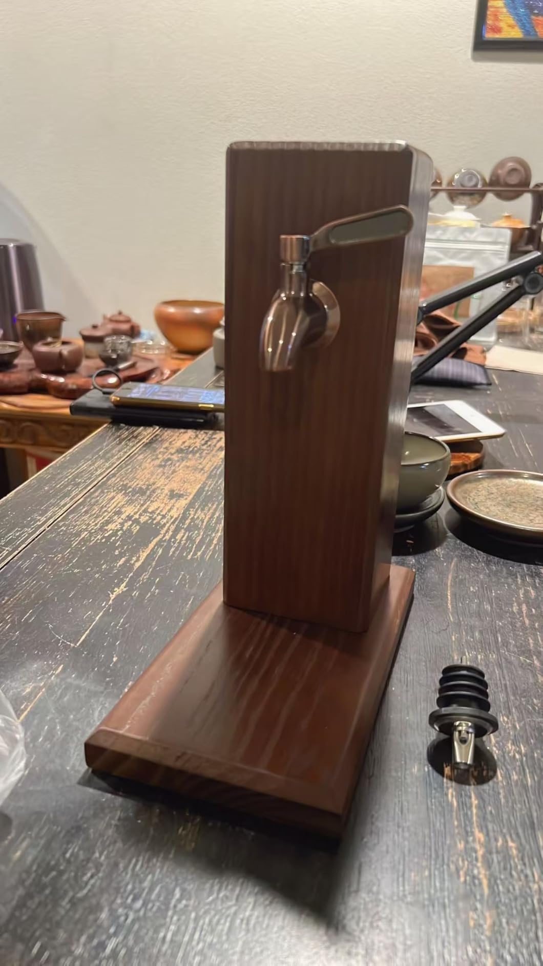Ash Wood Whiskey Liquor Dispenser for Home Bar, Leakproof Alcohol Dispenser for Bourbon/Scotch, Includes Liquor Bottle Pour Spouts, Ideal Whiskey Gifts for Men (Father's Day, Birthday) Man Cave customer photo 2