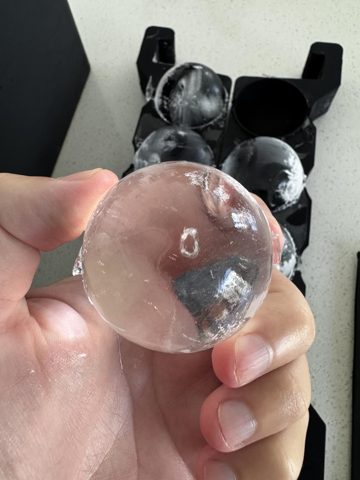 Clear Ice Ball Maker with Bonus Freezer Bag | 8 Large 2