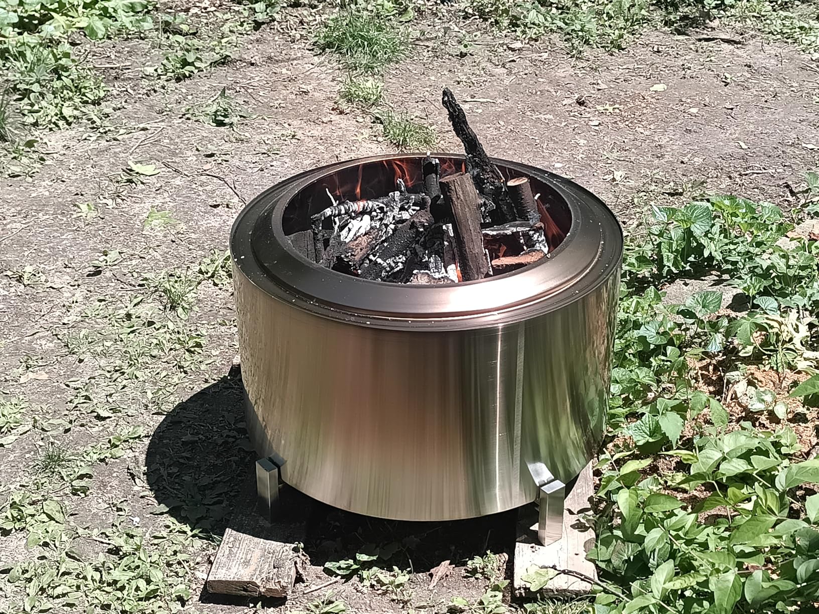 OutVue 27 Inch Stainless Steel Smokeless Fire Pit with Vertical Hole Design customer photo 1