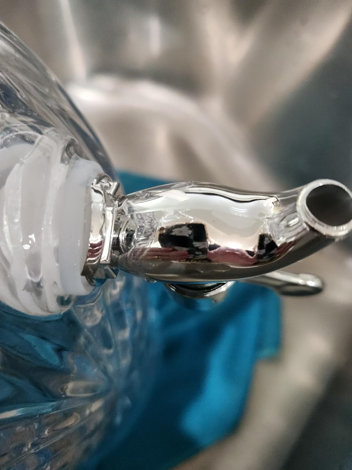 Godinger Iced Beverage Dispenser, Glass Drink Dispenser, Dublin Crystal Collection - 60oz customer photo 2