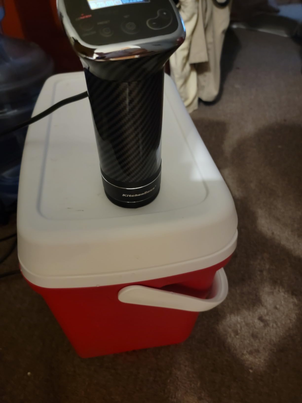 KitchenBoss Wifi Sous Vide Cooker: Sous Vide Machine Ultra-quiet 1100W Precision Cooking Machine Built-in TFT Recipes, IPX7 Waterproof Immersion Circulator customer photo 1