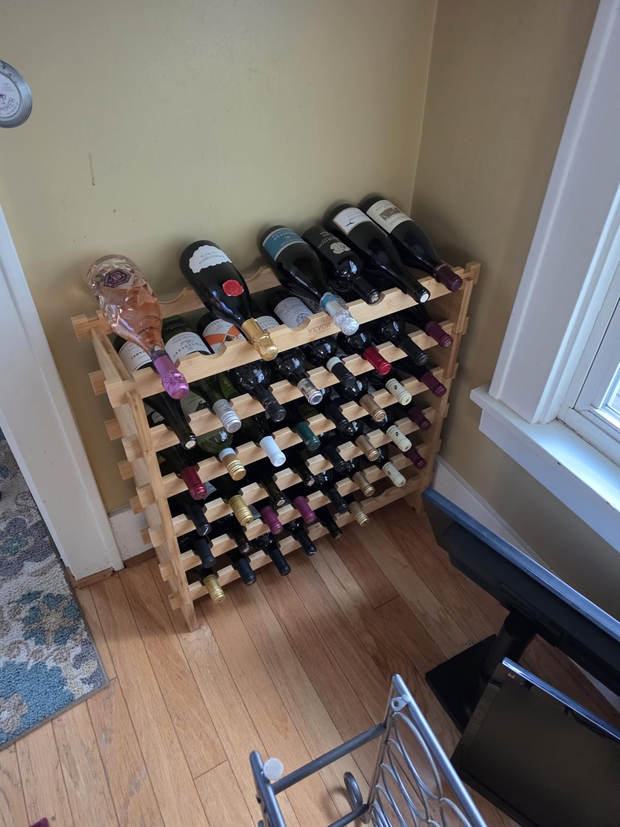 VEVOR 6-Tier 48 Bottles Stackable Modular Wine Rack, Freestanding Wines Holder Display Shelf, Solid Bamboo Wood Storage Racks, Wobble-Free Shelves for Kitchens, Dining Rooms, Cellars, Natural Color customer photo 1