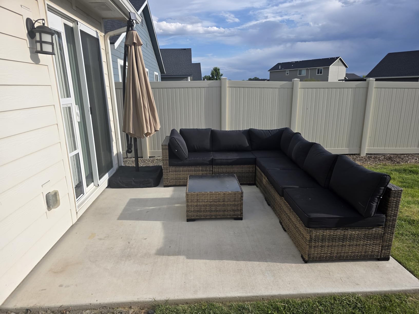 Aoxun Patio Furniture Sets, 7-Piece Outdoor Furniture with Thick Cushions, Wicker Conversation Set Sectional Sofa for Backyard, Poolside, Garden customer photo 1