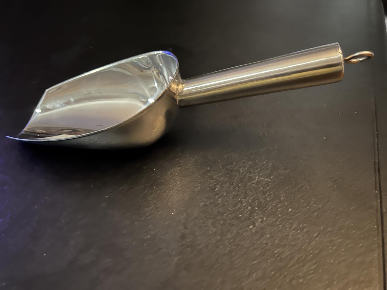 OLESBUR 12oz Stainless Steel Ice Scoop for Freezer - Dishwasher Safe Metal Scooper with Long Handle for Ice Machines, Buckets, Dog Food, Flour, and Canisters - Ideal for Bar, Parties & Weddings customer photo 2