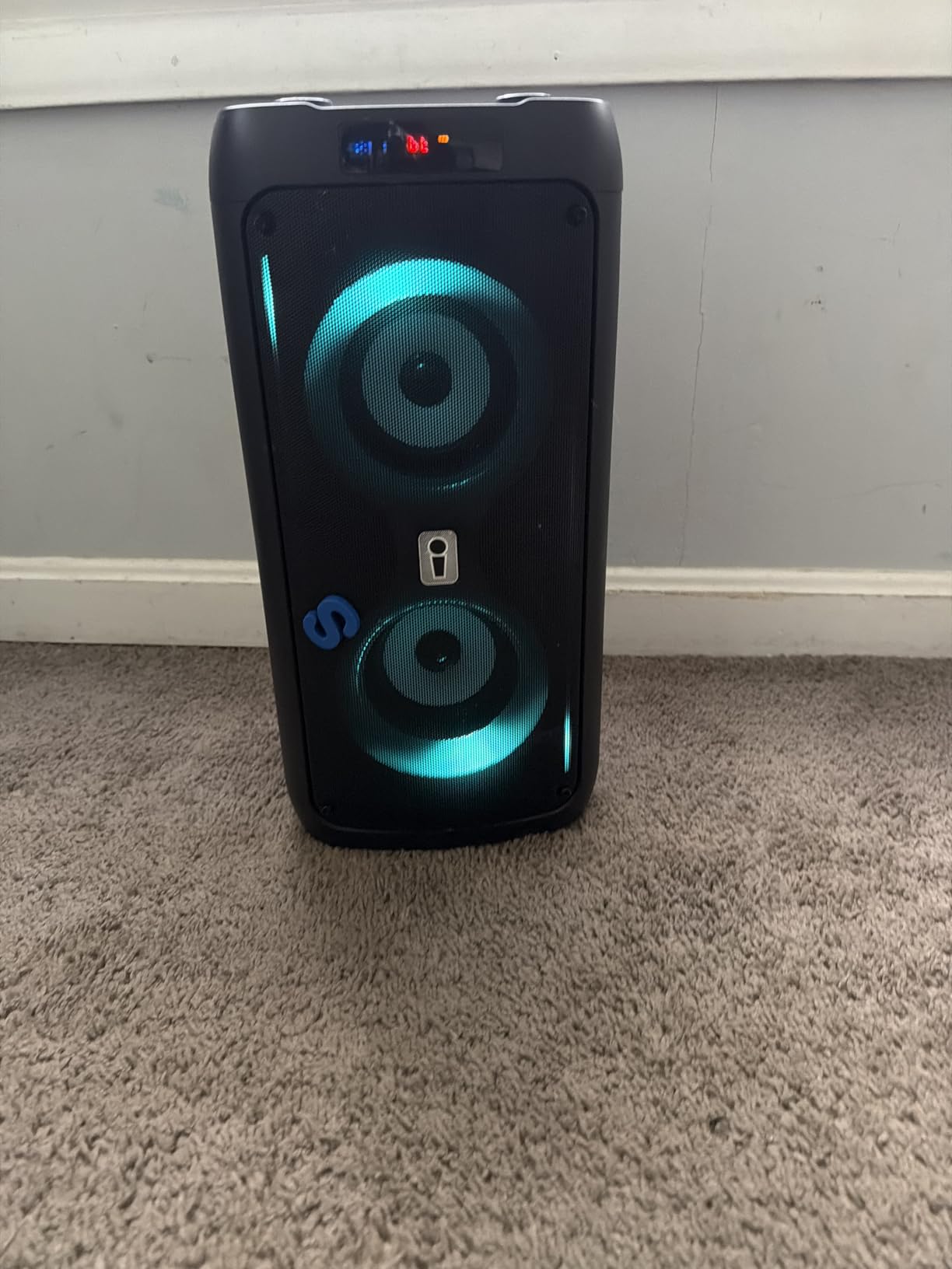 Karaoke Machine, Portable Outdoor Speaker with 2 Wireless Microphones, PA System with LED Lights for Camping, Beach, Party, Supports USB/TF/REC/AUX, 6000mAh Battery, Ideal Gifts for Adults customer photo 1