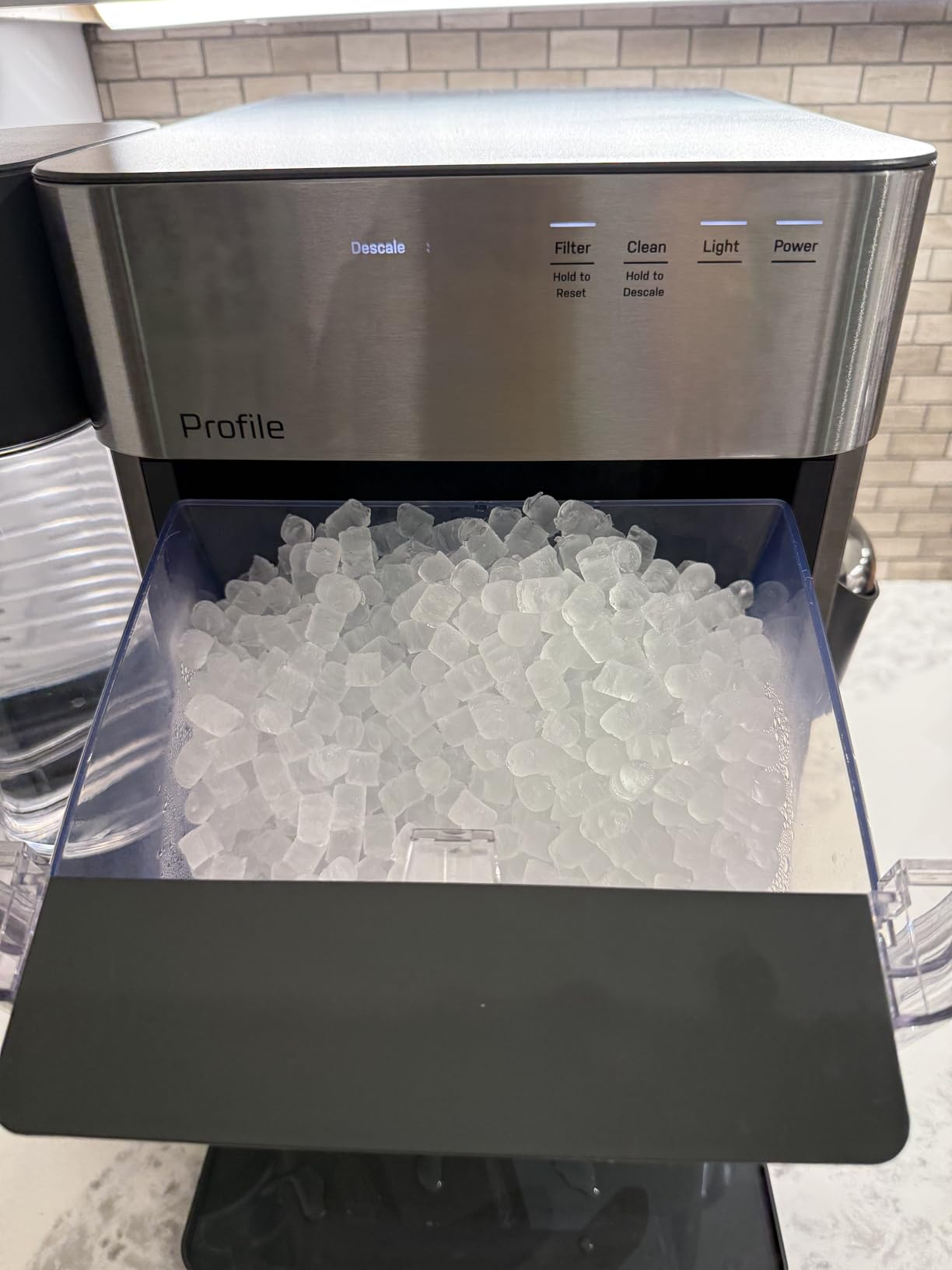 GE Profile Opal 2.0 Ultra Nugget Ice Maker with .75 Gallon Side Tank and Scale Inhibiting Filter, Scoop Included, 38 lbs in 24 Hours, Pellet Ice Machine with WiFi & Smart Connected, Stainless Steel customer photo 1