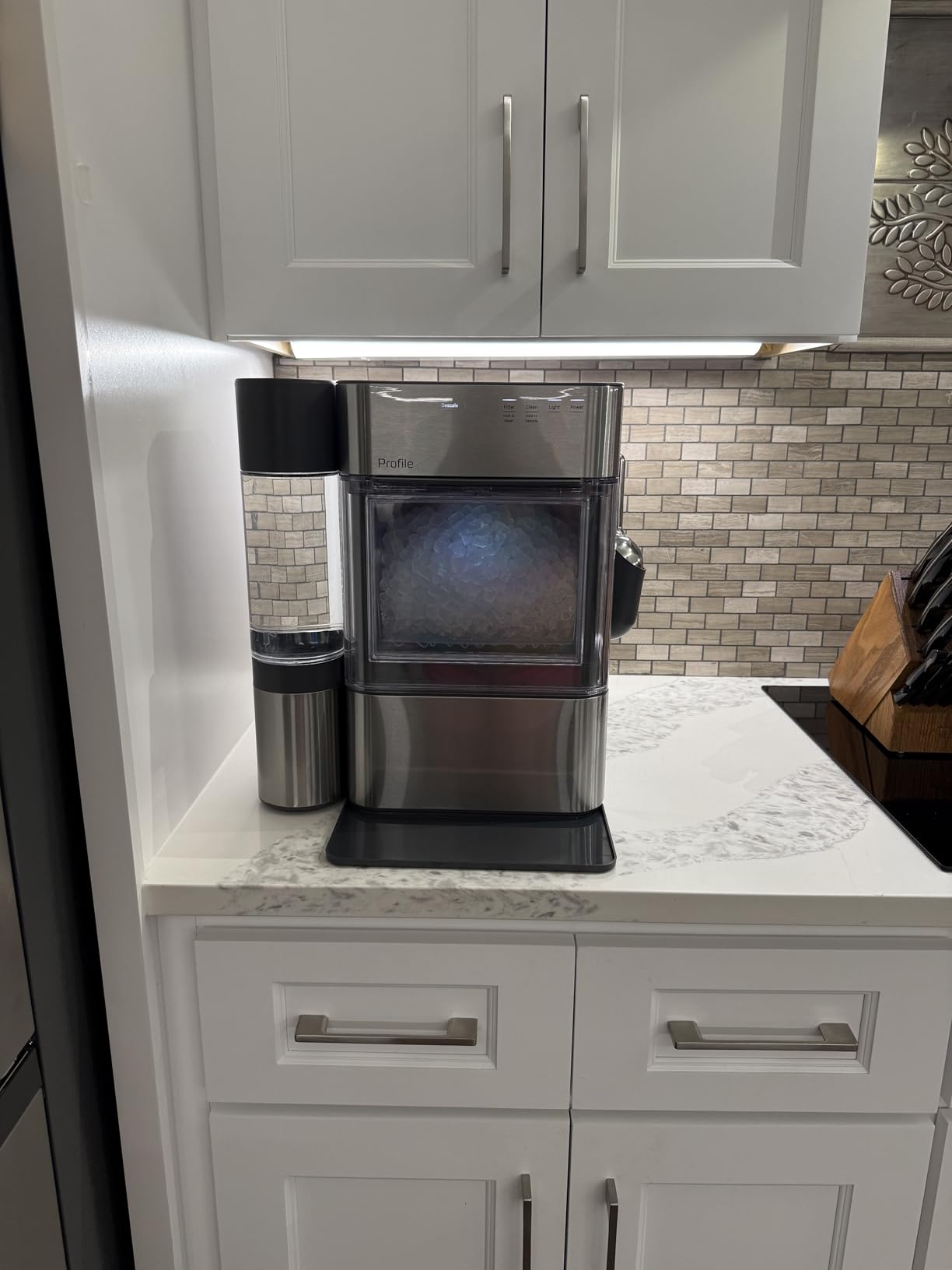 GE Profile Opal 2.0 Ultra Nugget Ice Maker with .75 Gallon Side Tank and Scale Inhibiting Filter, Scoop Included, 38 lbs in 24 Hours, Pellet Ice Machine with WiFi & Smart Connected, Stainless Steel customer photo 2