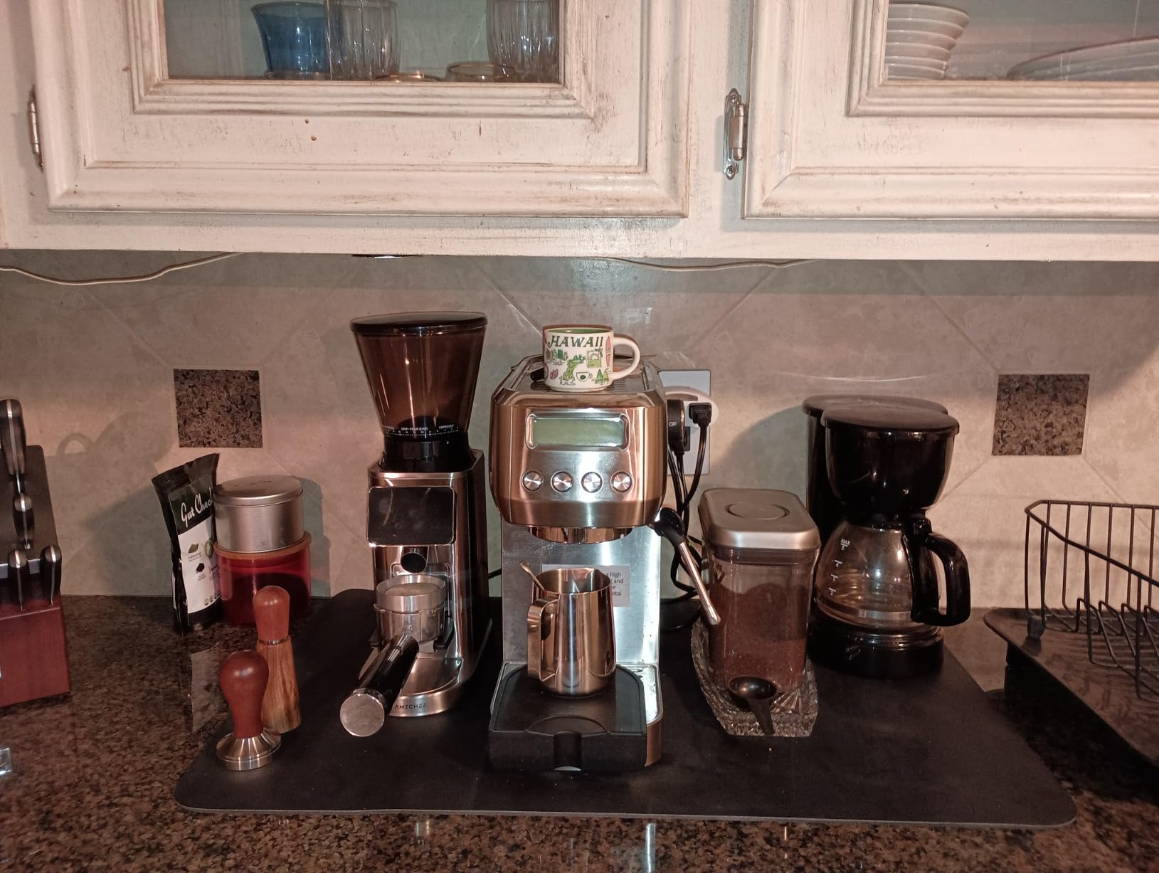 AMZCHEF Conical Burr Coffee Grinder, 48 Grind Settings, Anti-Static Burr Mill with Precision Timer & LED Touchscreen, for Espresso, Drip, Pour Over, Cold Brew & French Press, Stainless Steel, Silver customer photo 2
