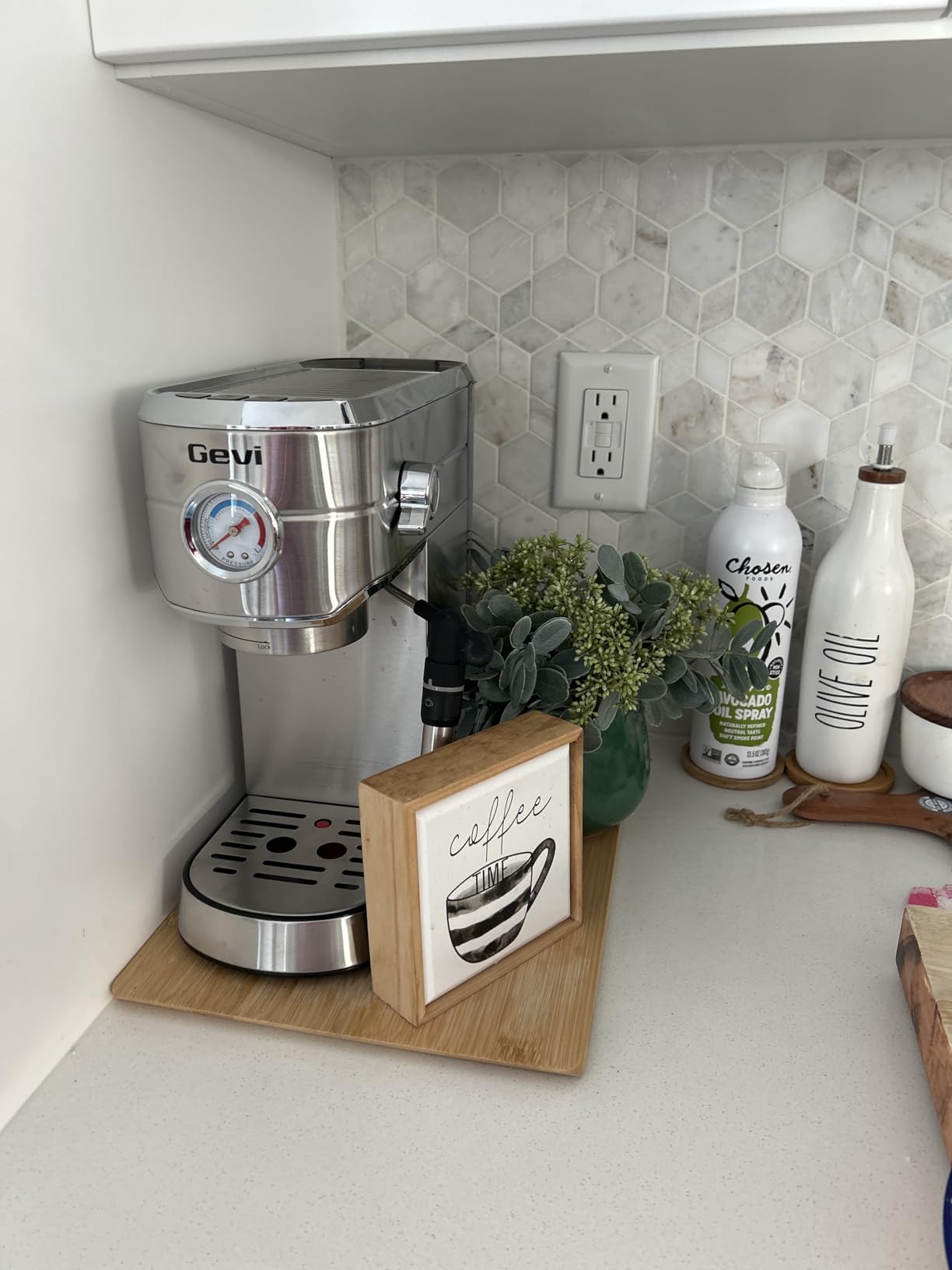 Gevi Commercial Espresso and Coffee Makers, Professional 20 Bar Espresso Maker with Milk Frother, Stainless Steel Expresso Coffee Machines for Home, Compact Cappuccino Machine, Great Gift customer photo 1