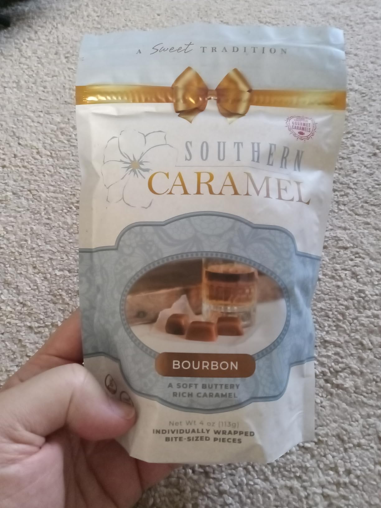 Southern Caramel Bourbon Caramels, Soft Buttery Gourmet Caramel Candy Infused with Smooth, Top-Shelf Bourbon, Handcrafted, Small Batch, Gluten Free, No Corn Syrup, Wrapped, Gift Ready Pieces, 4 oz customer photo 1