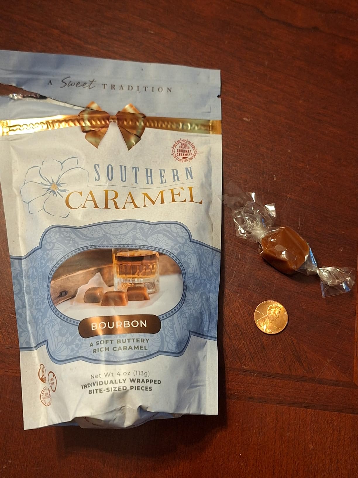 Southern Caramel Bourbon Caramels, Soft Buttery Gourmet Caramel Candy Infused with Smooth, Top-Shelf Bourbon, Handcrafted, Small Batch, Gluten Free, No Corn Syrup, Wrapped, Gift Ready Pieces, 4 oz customer photo 2