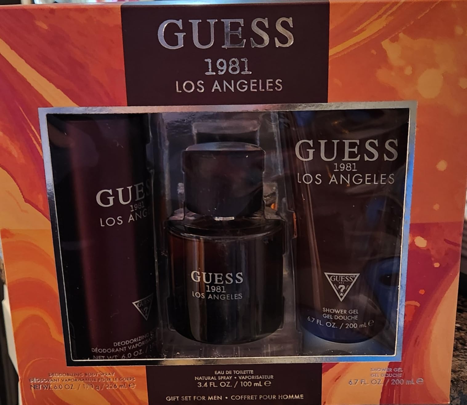 Guess 1981 Los Angeles Men/Homme Eau de Toilette 3 Piece Gift Set - Cologne Spray 3.4 Fl. Oz., Deodorizing Body Spray 6.0 Oz., & Shower Gel 6.7 Fl. Oz. customer photo 1