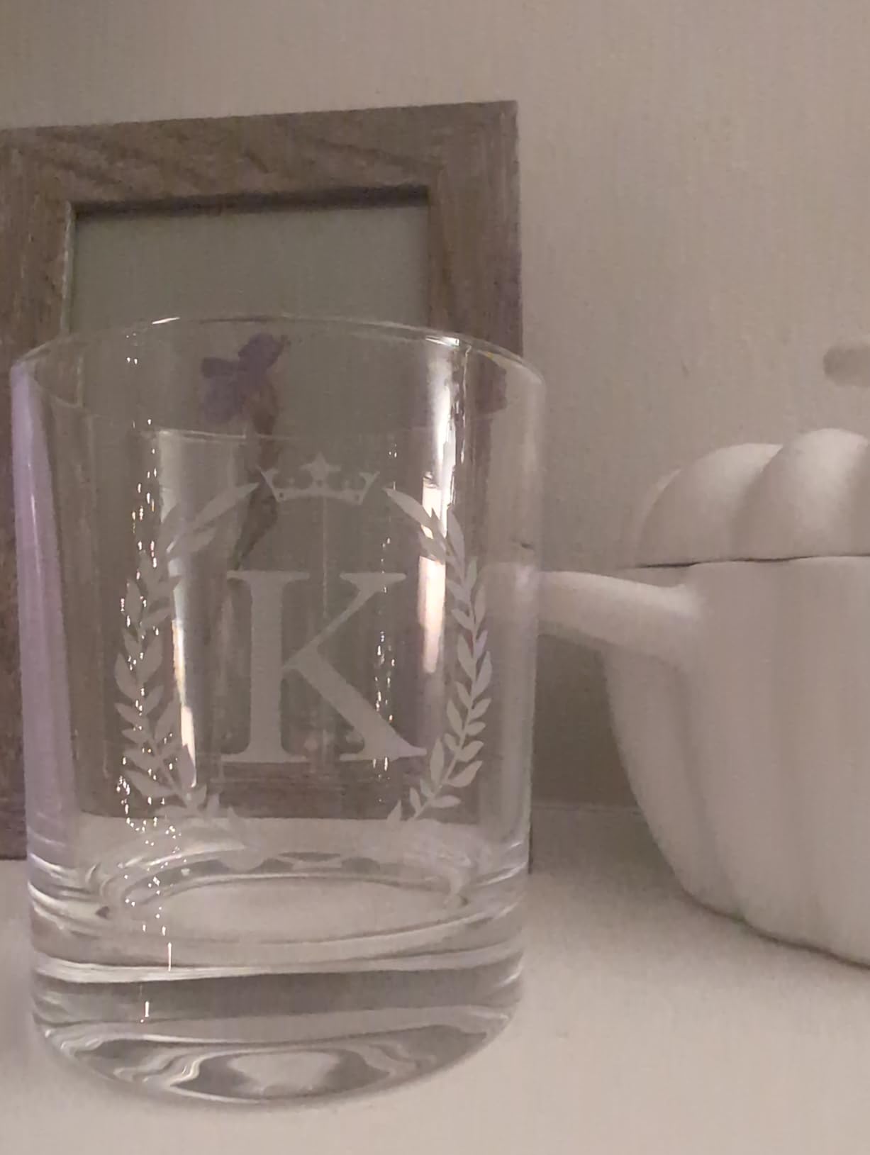 Personalized Fathers Day Whiskey Glasses Gifts for Men Dad Husband Grandpa, Monogrammed Engraved A-Z 10.6 oz Rocks Glass Customized Gift customer photo 1