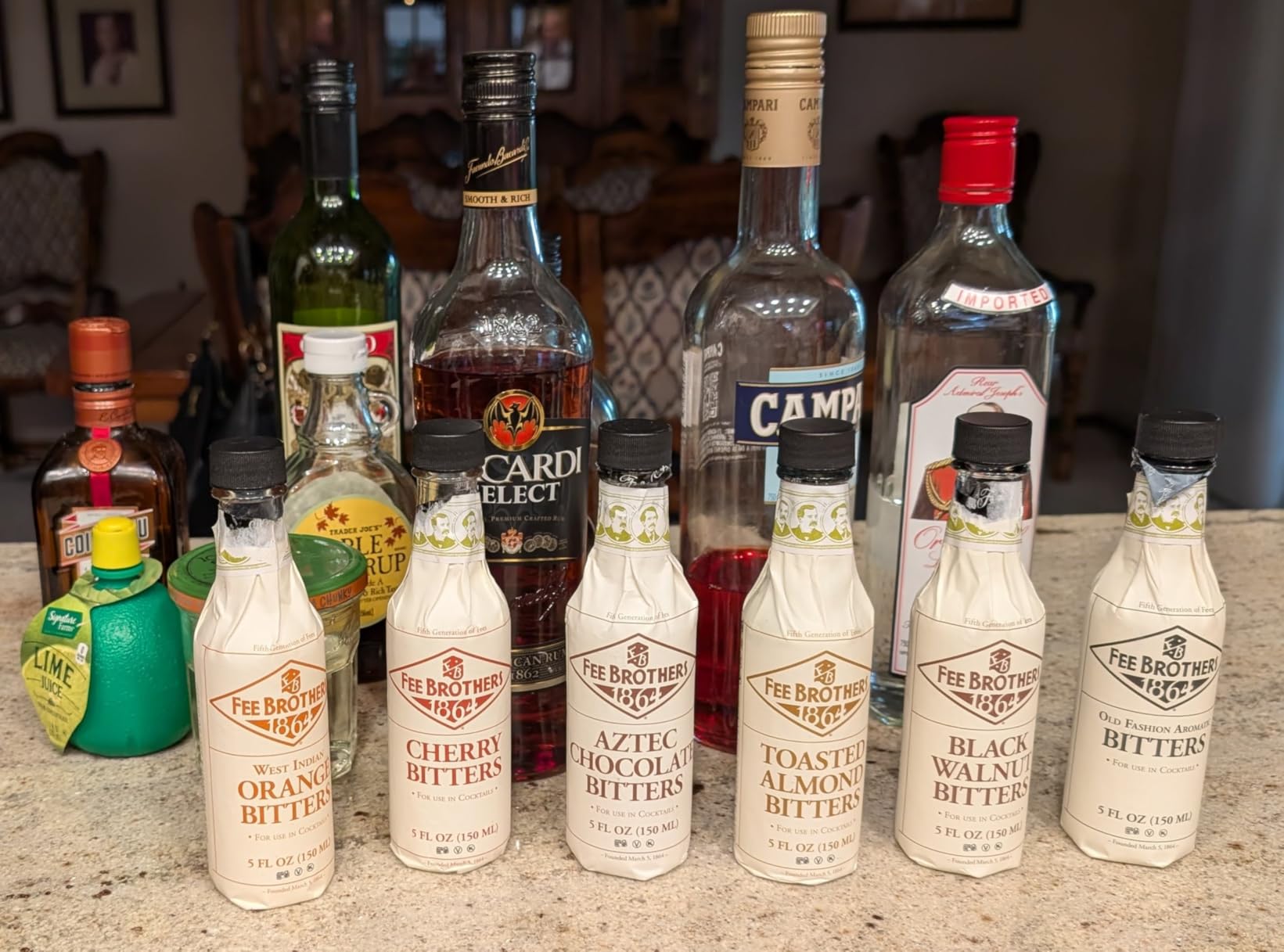 Fee Brothers Bitters Variety Gift Pack - Orange, Old Fashioned, Cherry, Chocolate, Black Walnut & Toasted Almond for Craft Cocktails & Home Bartending customer photo 1