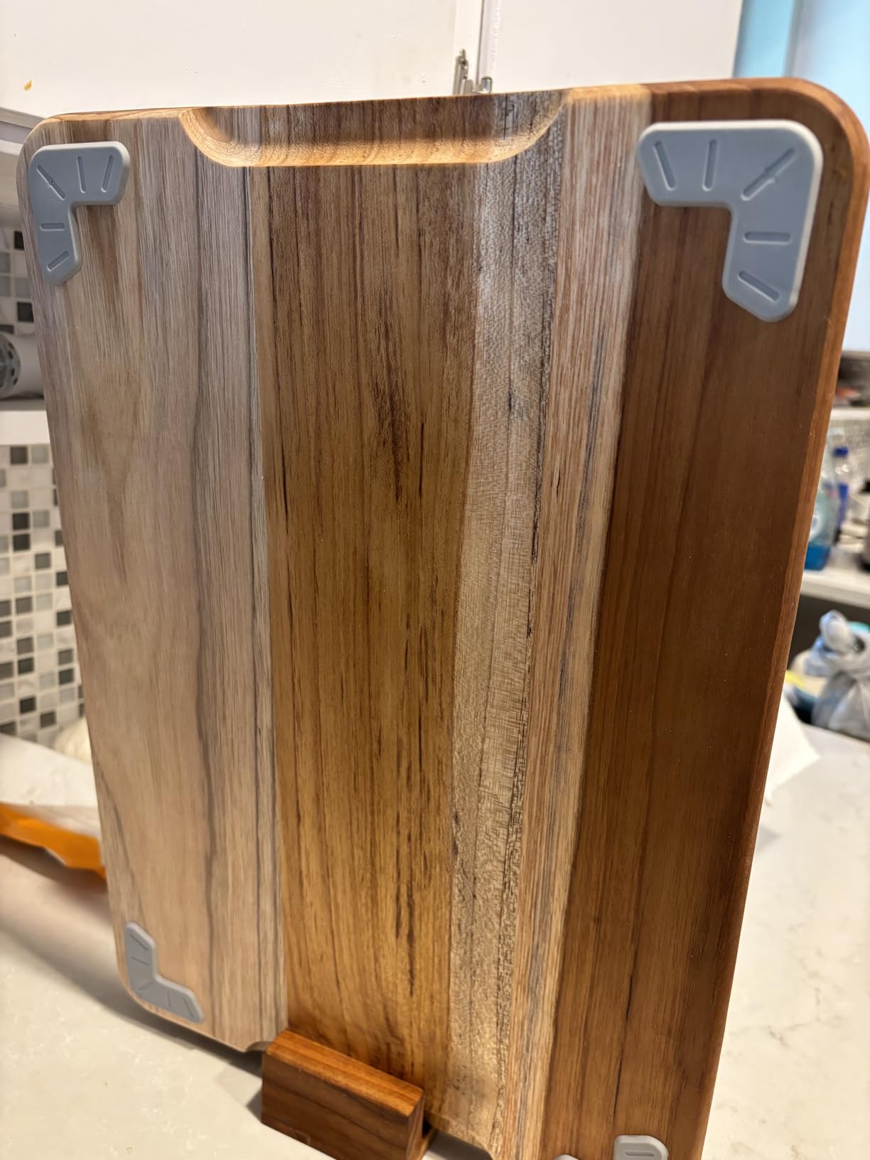 3 Pack Teak Wood Cutting Board Set for Kitchen Charcuterie Board Serving Heavy Duty Non Toxic Slip Over Sink Solid Thick Haus Wooden Chopping Board Large Big Small Meat Best Kitchen Mother Gift customer photo 2