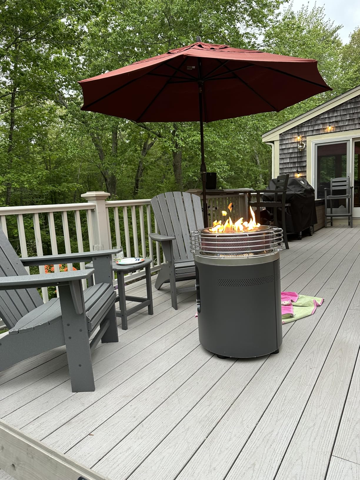 Ninja Fireside360 Outdoor Heater and Fire Pit | 3 Modes with Flame and Heat Settings | Portable Smokeless Propane Design for Patio Deck and Camping | 80,000 BTU | Black | OF101BK customer photo 1