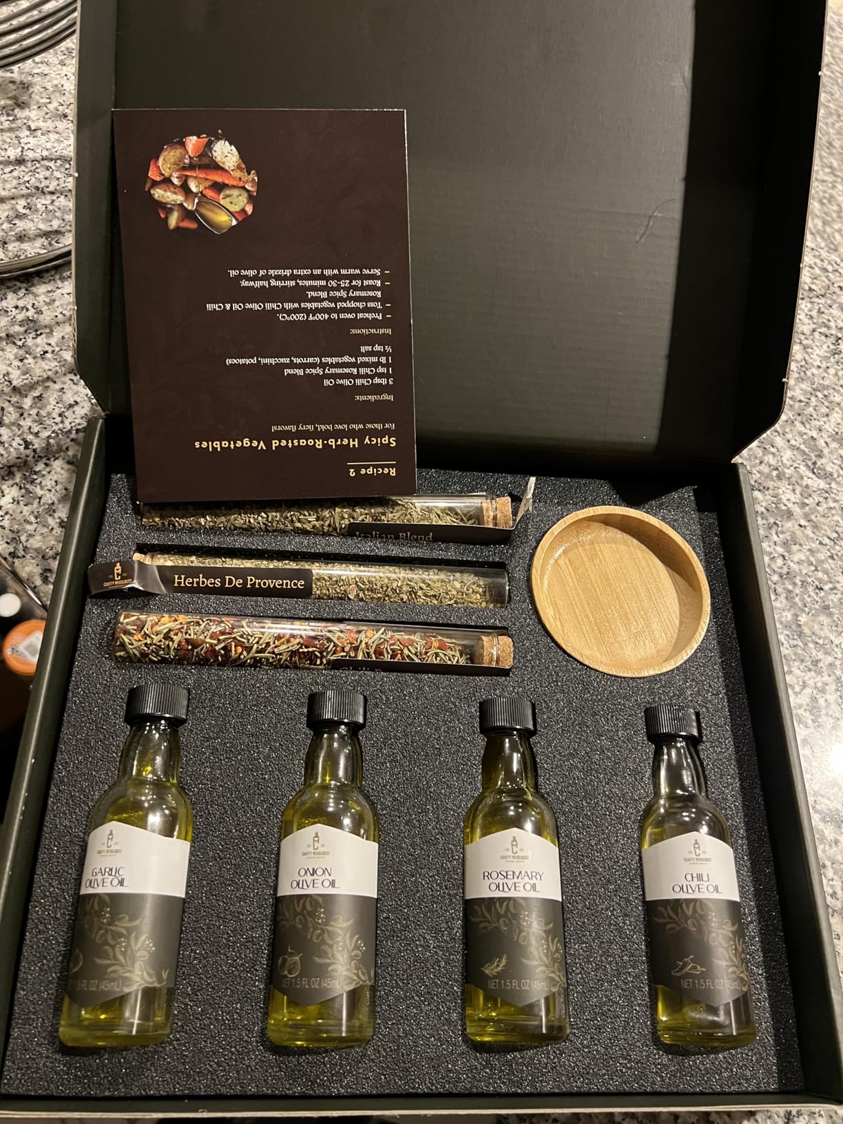 Infused Olive Oil Gift Set - Variety Pack - 4 Flavored Olive Oil Extra Virgin, 3 Spice Flavorful Infusion Blends, Bread Dipping Bowl & Recipe Booklet - Set of 8 - Gourmet Cooking Gifts for Women - Mothers Day Gifts For Mom customer photo 2