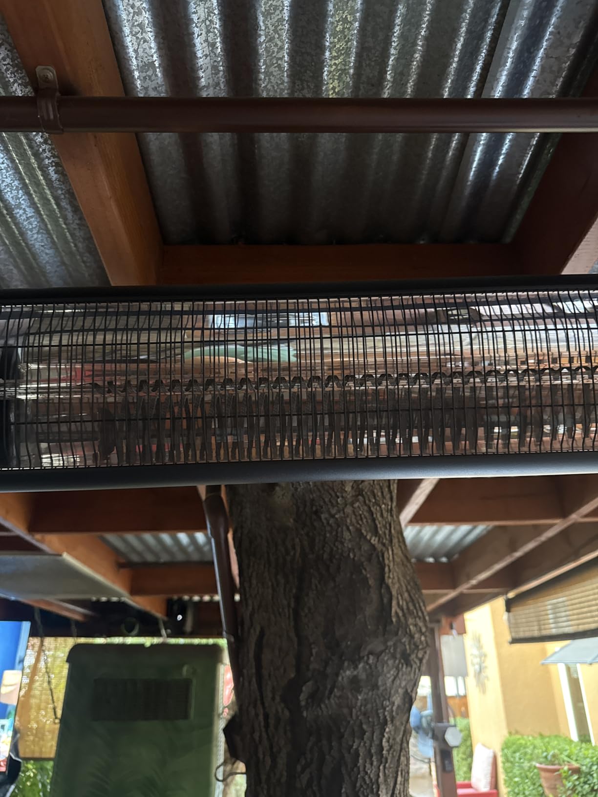 EAST OAK Electric Patio Heater | 1500W Wall Mounted Infrared Heater for Outdoor, Garage, Backyard, Restaurant | 24H Timer, IP65 Waterproof | 3 Heat Levels & Overheating Protection | Black customer photo 2