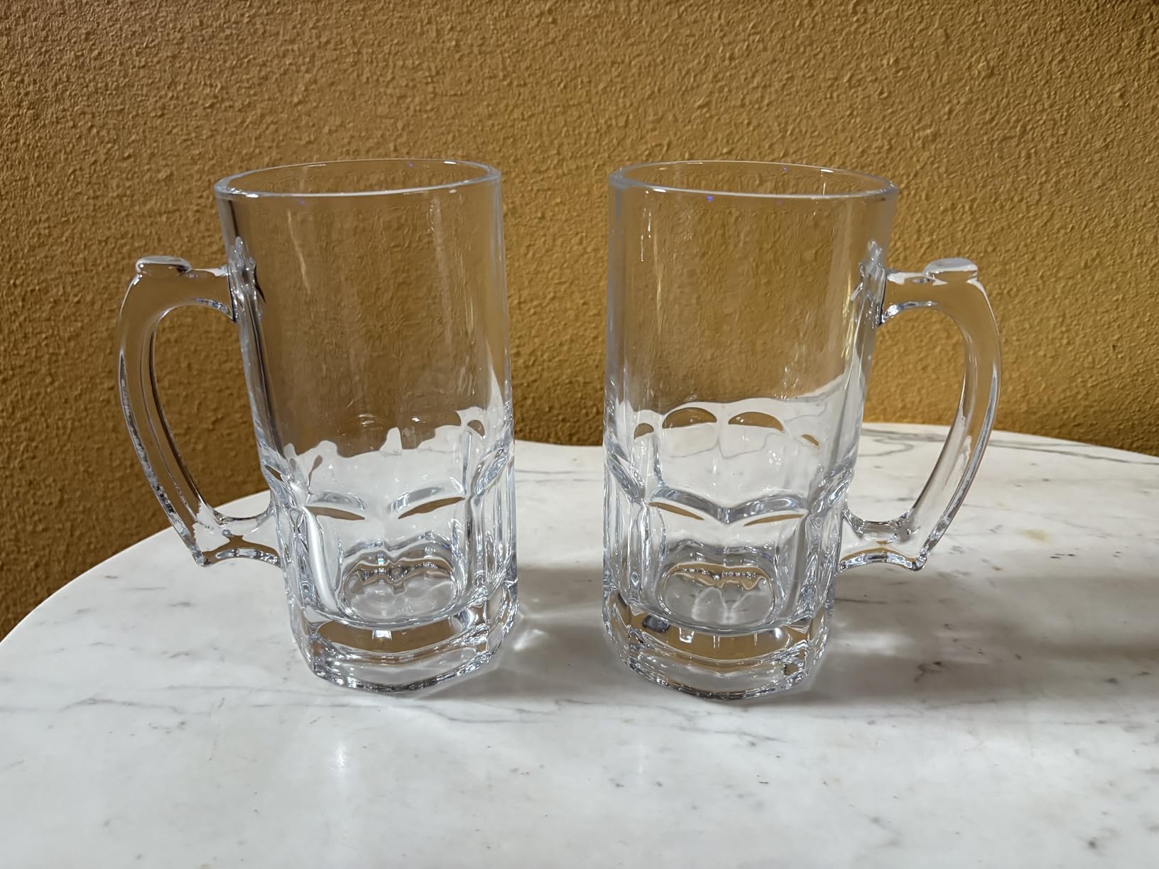 34fl.oz/1L Large Heavy Glass Beer Mug Set of 2 with Handle customer photo 2