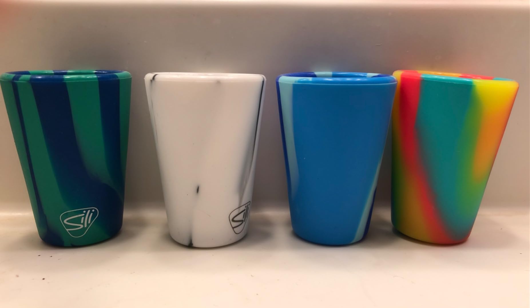 Silipint 1.5oz Silicone Shot Glasses - Pack of 2 BPA-Free, Non-Toxic, Dishwasher & Freezer Safe customer photo 1