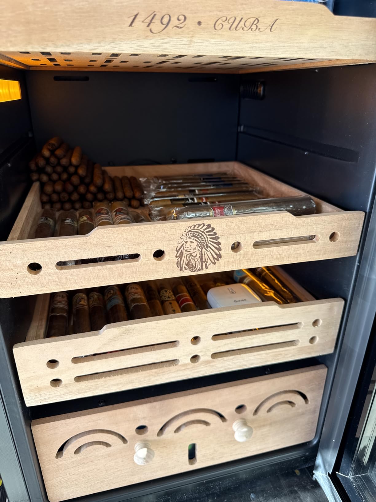 Electric Cigar Humidor, 105L Cabinet up to 900 Cigars with Thermostatic & Humidistatic Control customer photo 2