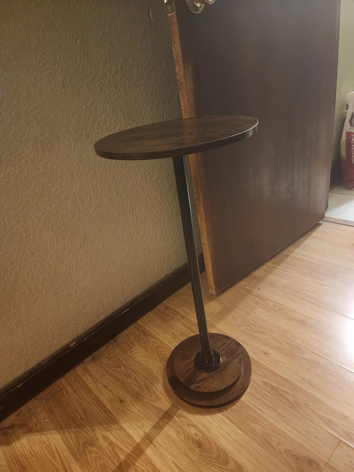 Simple Trending Small Side Table, Round Drink Table, Sofa End Table for Living Room, Coffee Tables for Bedroom, Rustic Brown customer photo 2