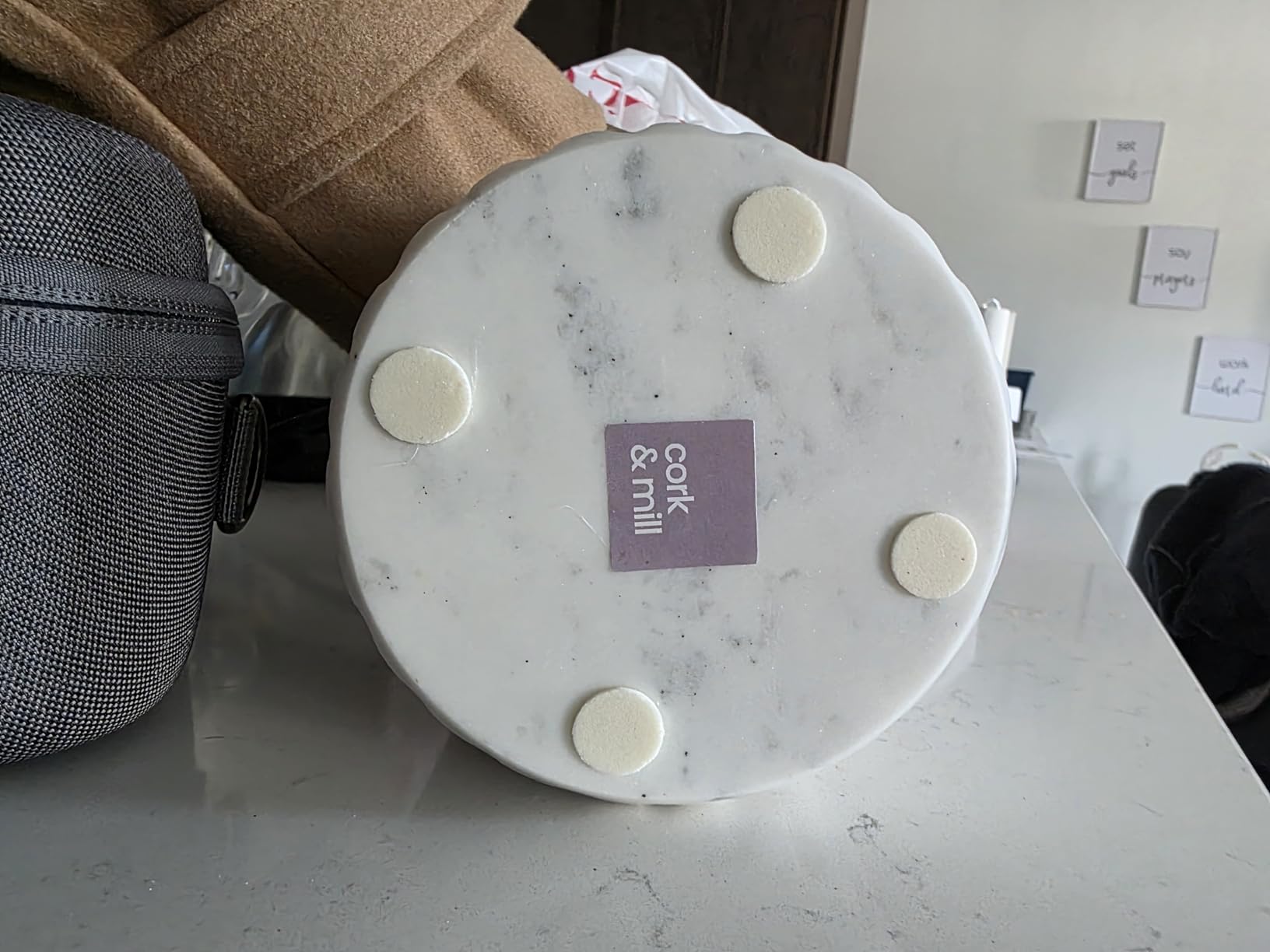 Cork & Mill Marble Wine Chiller, Champagne Bucket for Parties, Bottle Cooler for Dining Tables, Outdoor Patios and More - Handcrafted Natural Stone Bottle Holder - Keeps White Wine or Champagne Cold customer photo 2
