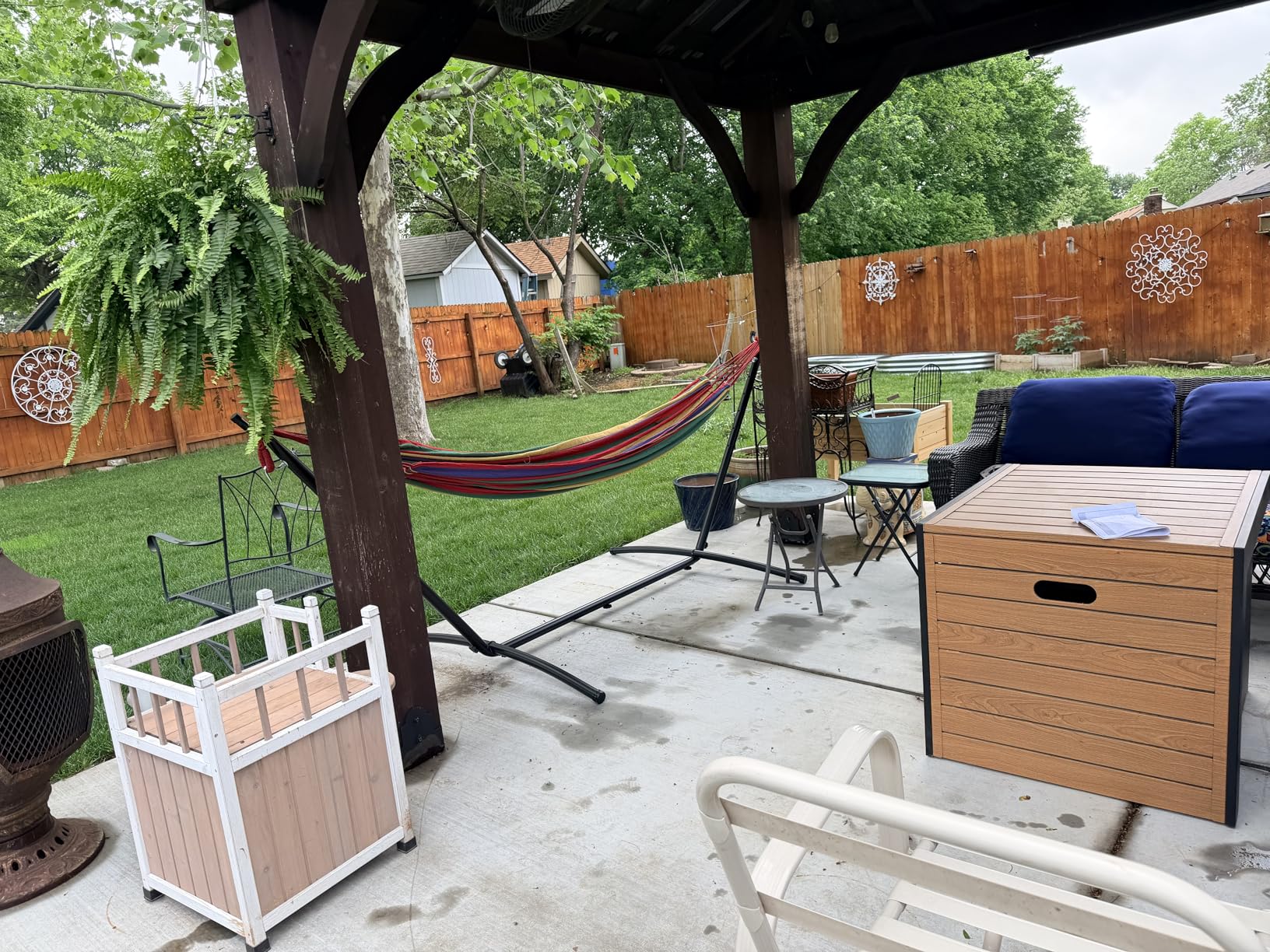 FDW Portable 9FT Hammock Stand, Heavy Duty Hammock Stand, Portable Steel Stand Only for Outdoor Patio or Indoor with Carrying Case (No Hammock) customer photo 1