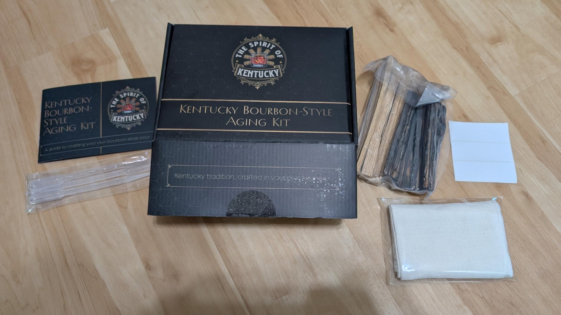 Kentucky Bourbon-Style Whiskey Infusion Aging Kit - Charred White Oak Sticks Staves - Age Clear Spirits into Rich Barrel Flavor in Weeks - Gift for Dad, Father, Husband, Groomsmen customer photo 1