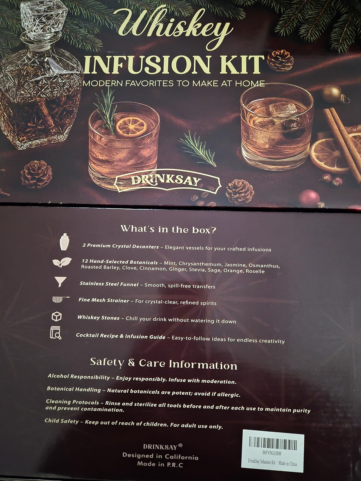 Whiskey Infusion Kit & Whiskey Making Kit - DIY Bourbon, Cocktail, Tequila Alcohol Gift Set with 12 Natural Botanicals, Craft Your Own Flavored Spirits, Whiskey Gifts for Men, Home Bar, Birthday Presents customer photo 2
