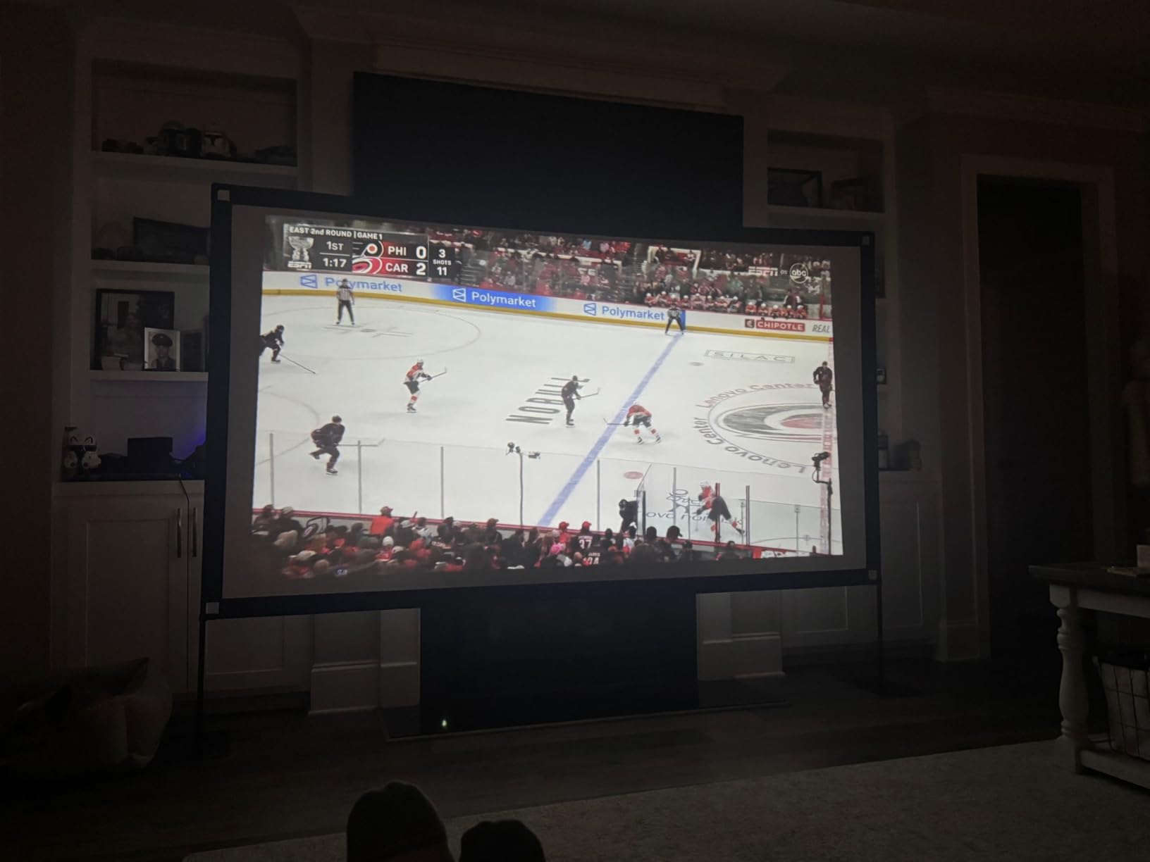 120inch Projector Screen with Stand: Portable Projector Screen Outdoor Indoor Front/Rear 16:9 4K HD with Carry Bag Sandbag - Movie Screen for Backyard Movie Night, Camping, Theater customer photo 1