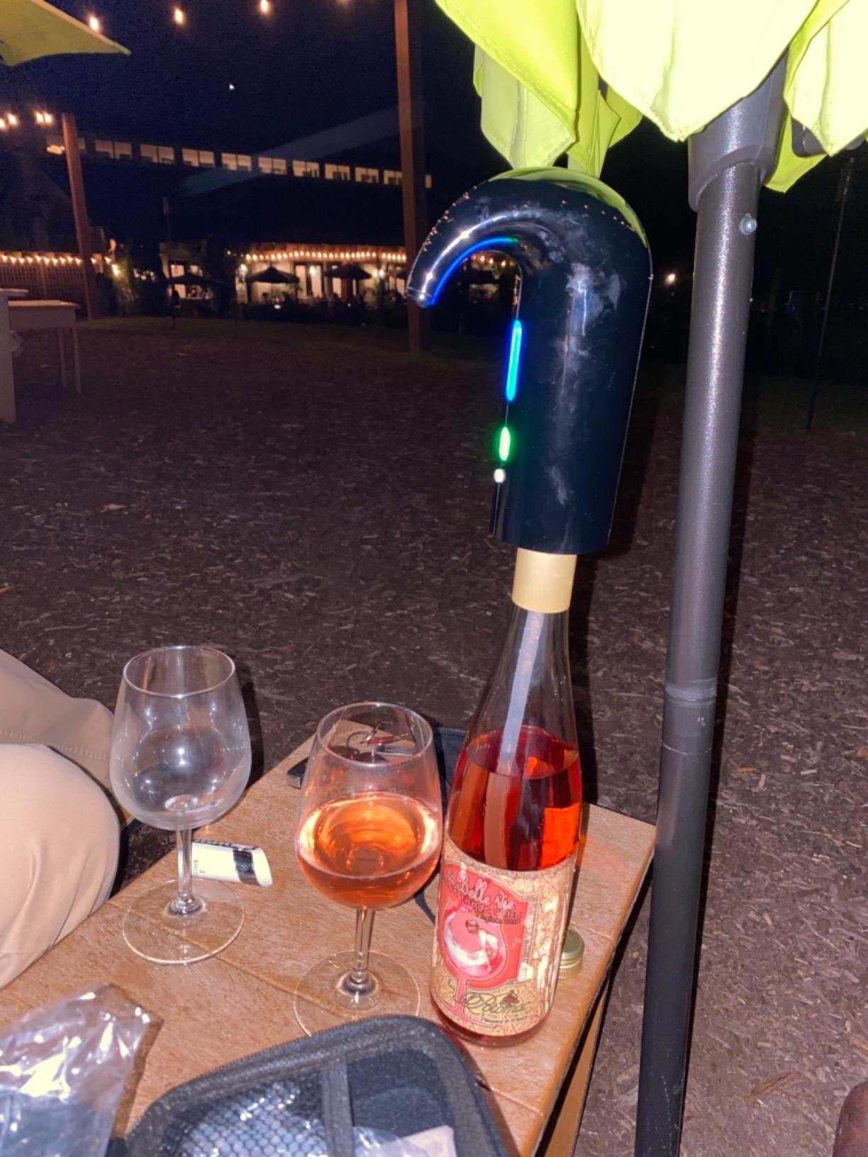 Electric Wine Aerator and Wine Decanter - Quiet Dual-Pump Aeration, Measured Pouring, Temp Display & USB Rechargeable System customer photo 1