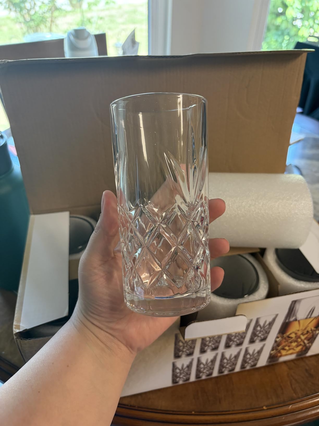 Royalty Art Highball Glasses Set of 6 - 10.18 oz Tall Drinking Glasses, 6.45 inch Clear Tom Collins Glasses for Cocktails, Water and Juice - Lead-Free Glass, Dishwasher Safe, Modern Bar Glassware customer photo 1