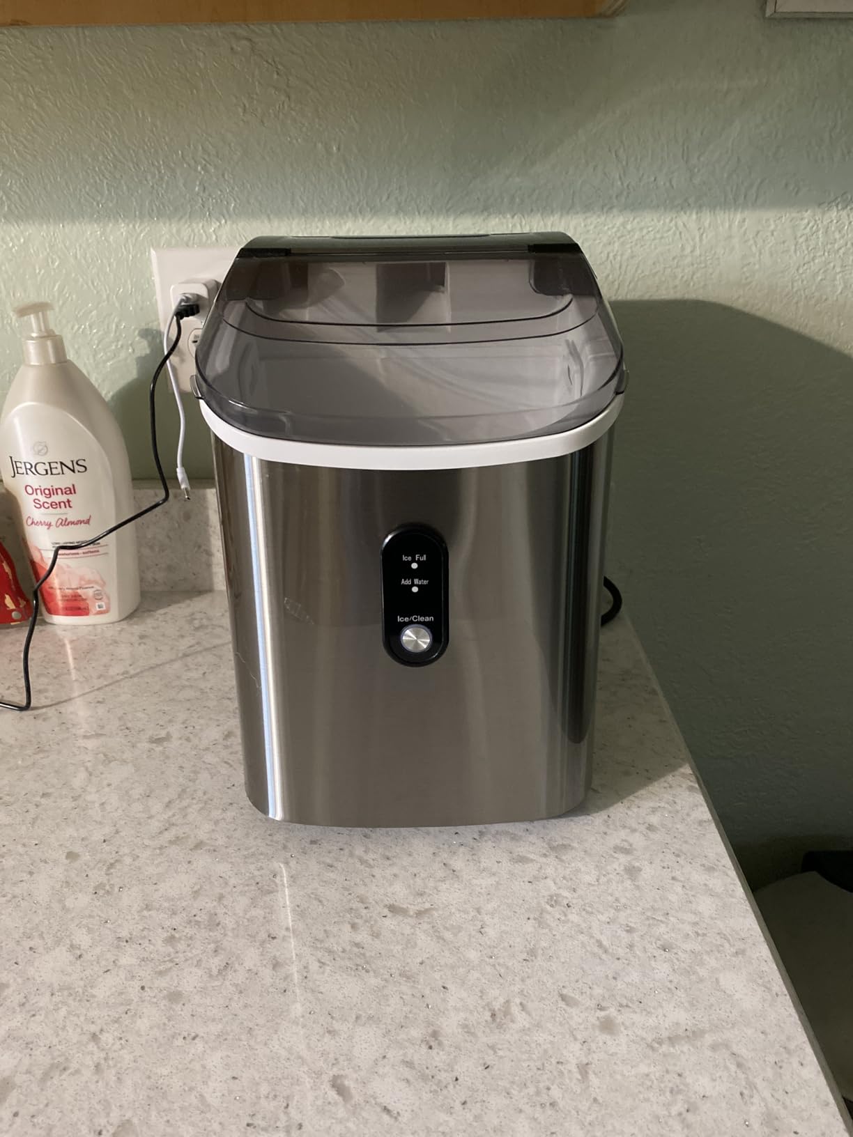 Kismile Nugget Ice Makers Countertop, 35Lbs/24H, Portable Sonic Ice Machine with Self-Cleaning, One-Click Operation for Home/Office (Stainless Steel Silver) customer photo 1
