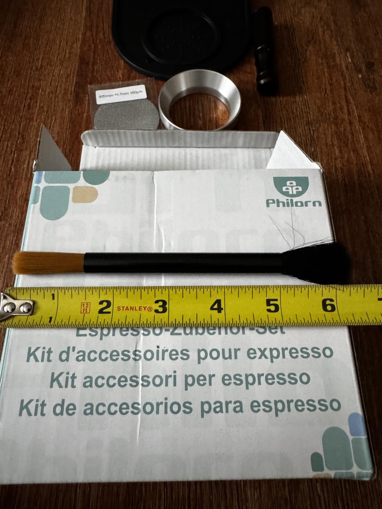 Philorn 51mm Espresso Accessories Kit, 6Pcs Dual Head Coffee Leveler, Puck Screen,Tamper Mat,Dosing Funnel, WDT Tool,Coffee Tamper Espresso Machine Accessories for 51mm Portafilter Barista Tools customer photo 2