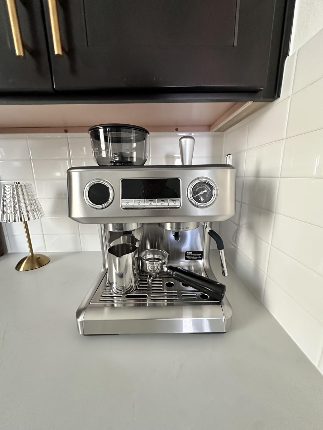 COWSAR (2026 Upgrade) 20 Bar Espresso Machine with Grinder, Expresso Coffee Machines with Milk Frother, Commercial Stainless Steel Expresso Machines for Home, Perfect Cappuccino & Latte-Dual Boiler customer photo 2