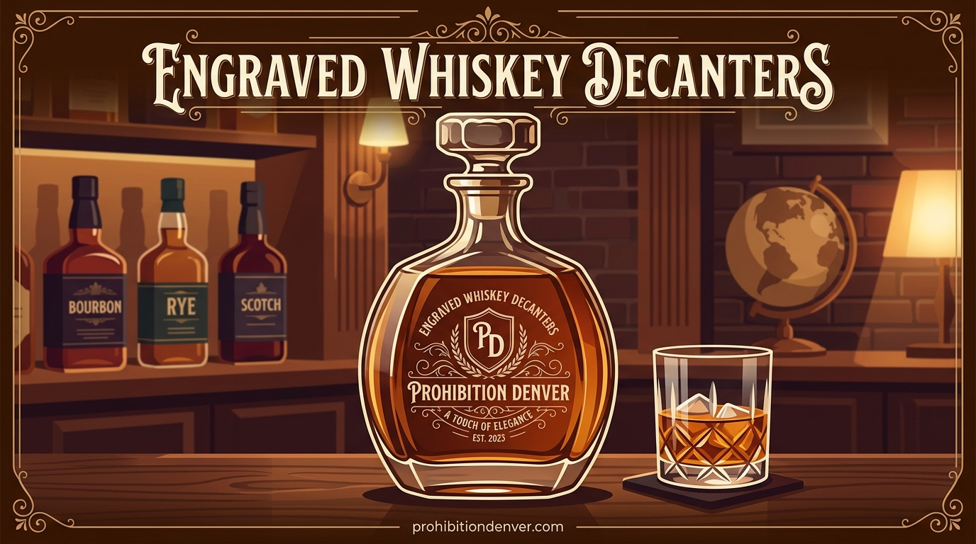 Engraved Whiskey Decanters