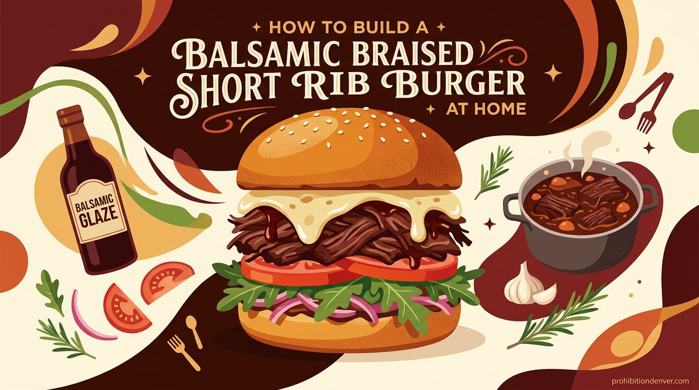 How to Build a Balsamic Braised Short Rib Burger at Home