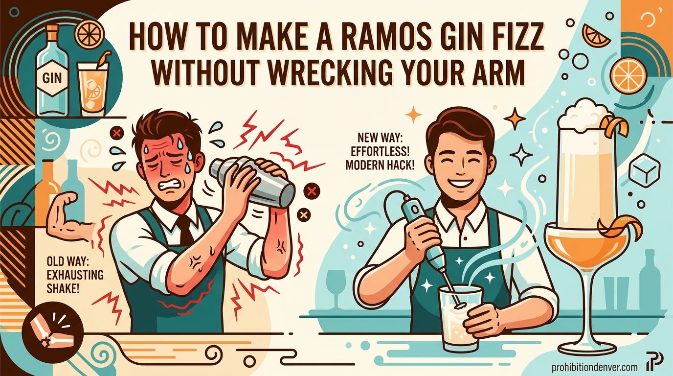 How to Make a Ramos Gin Fizz Without Wrecking Your Arm