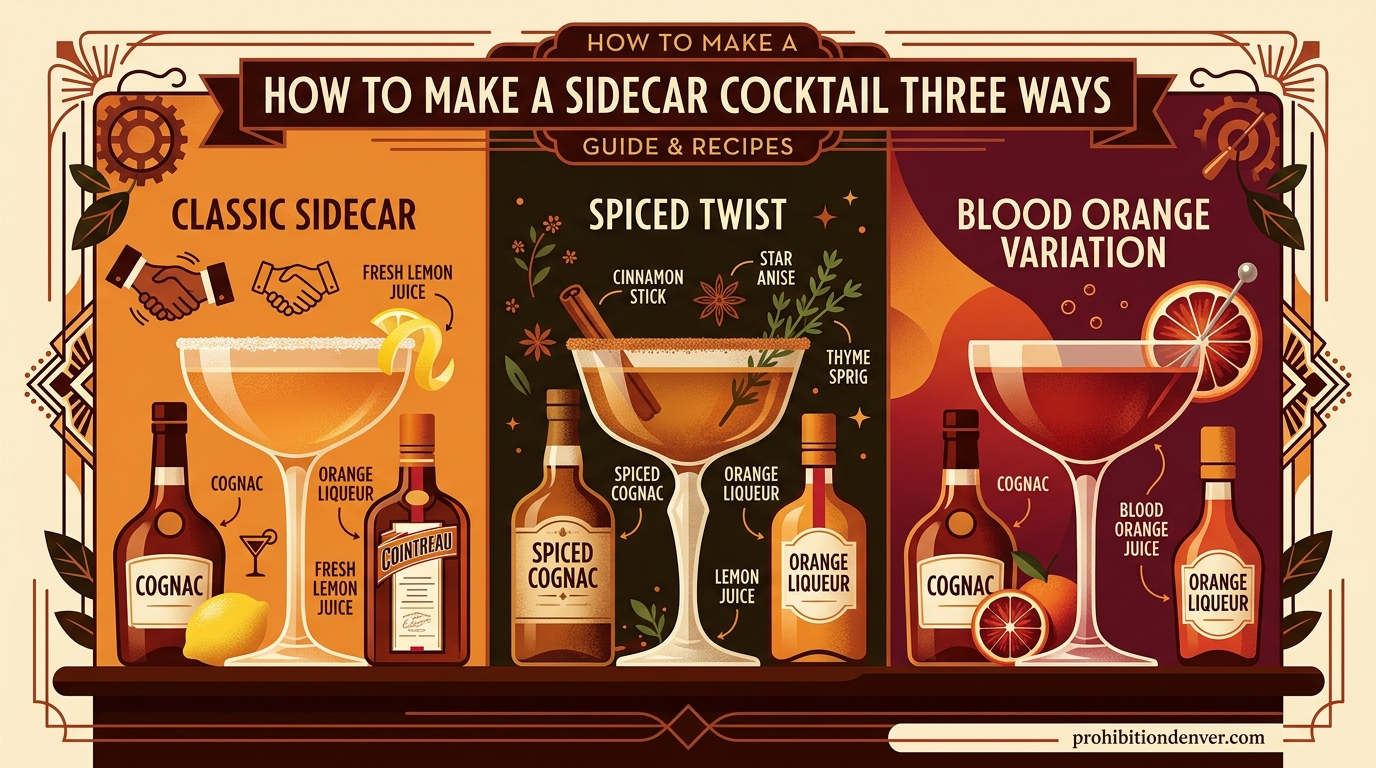How to Make a Sidecar Cocktail Three Ways