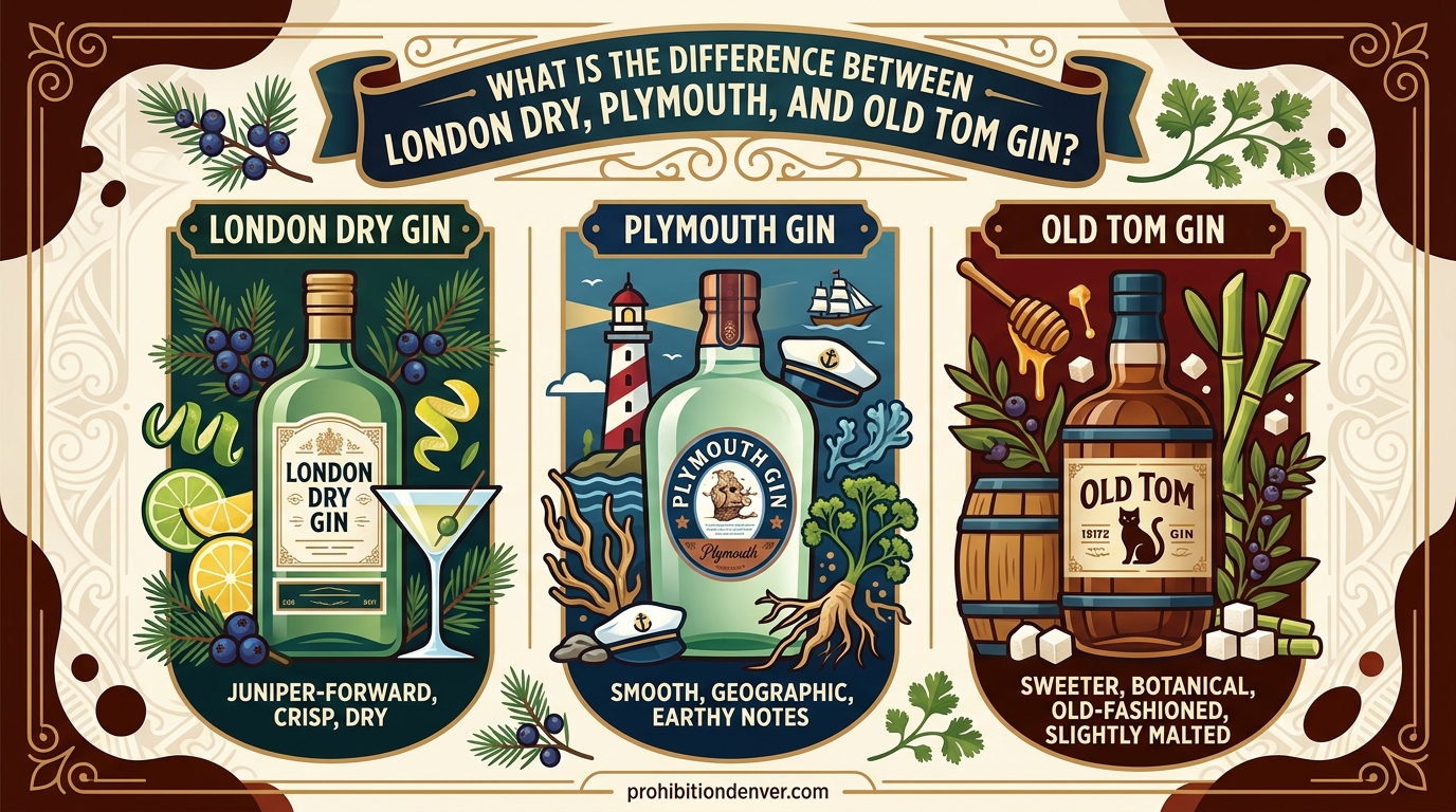 What Is the Difference Between London Dry, Plymouth, and Old Tom Gin