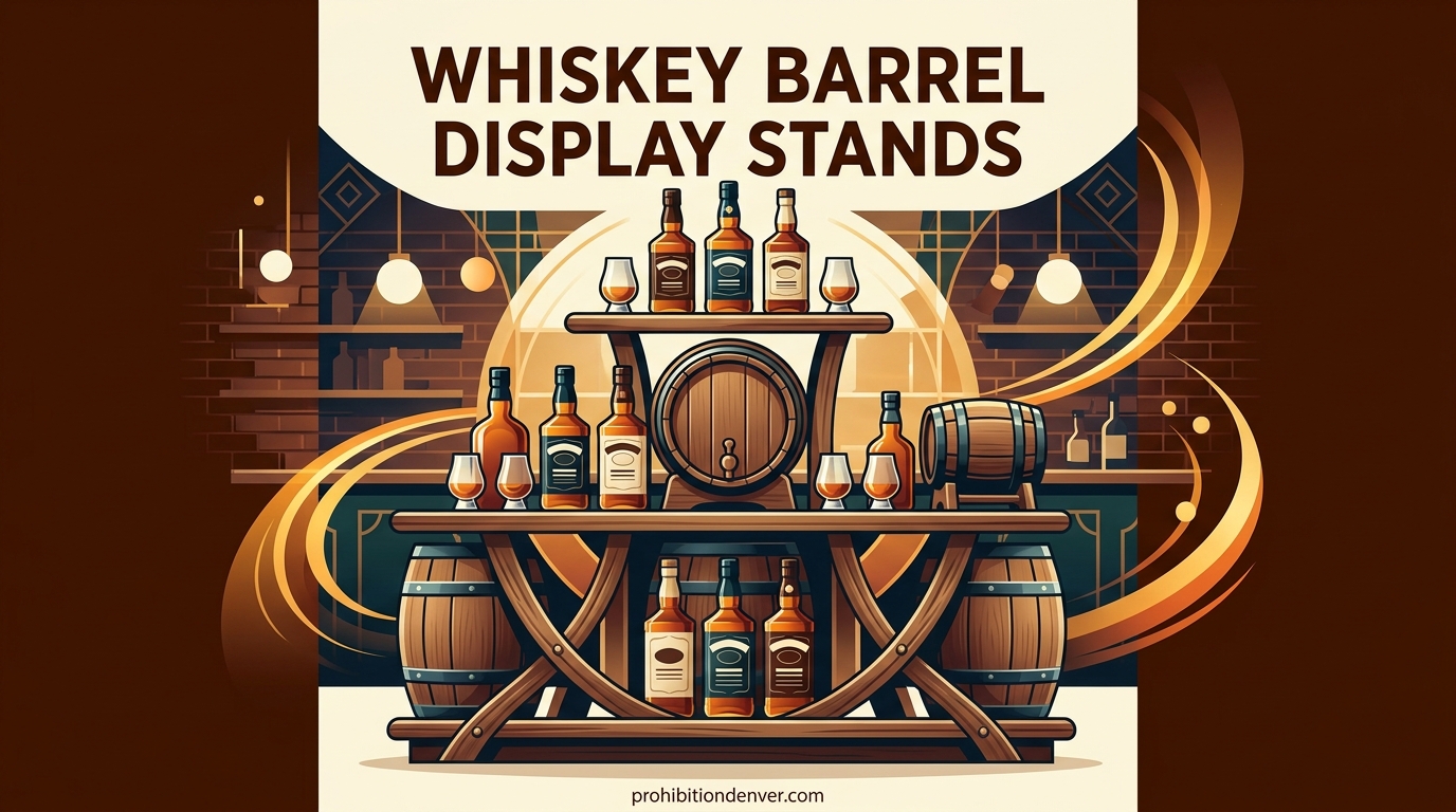 Whiskey Barrel Display Stands